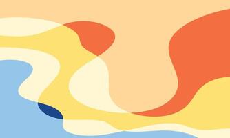 abstract background with wavy lines and spots in orange and yellow colors vector