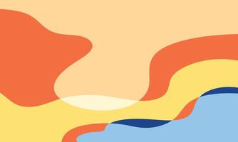 abstract background with wavy lines and spots in orange and yellow colorS ILLUSTRATION vector