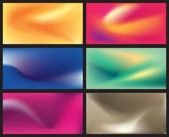 Set of colorful abstract backgrounds Illustration. Eps 10. vector