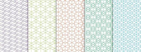 Geometric Seamless Patterns Ornament Illustration vector