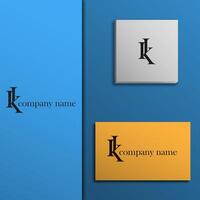 logo icon modern design letter I and k combine futuristic luxury attractive simple elegant with mock up eps 10 vector