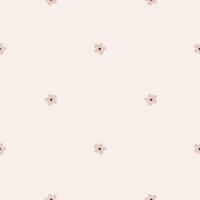 Cute pattern in Scandinavian, boho, minimalism style in beige neutral pastel colors.Small flowers.Decor for the nursery, baby shower, textiles vector