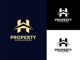 Letter H with City Building logo icon design , Property Logo design template inspiration vector