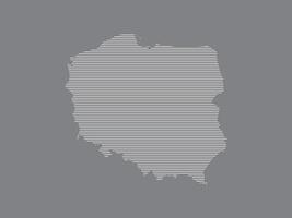 Poland map using straight lines vector