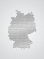 Germany map using binary codes on white background vector