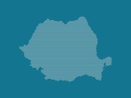 Romania map using simple straight lines vector