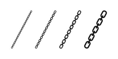 Chain icon set. Chains flat icons. vector