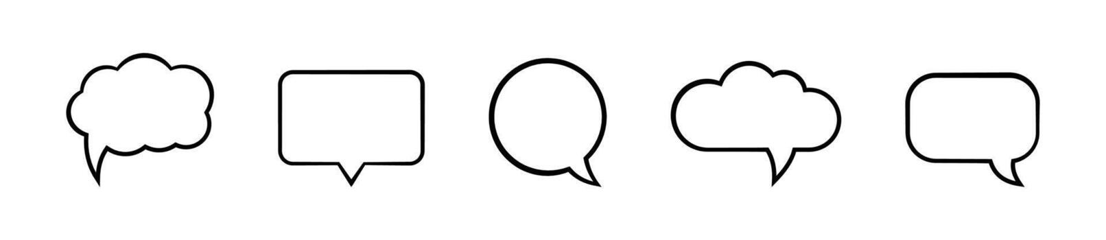 Speech bubble icon set. Quote frame gradient collection. vector