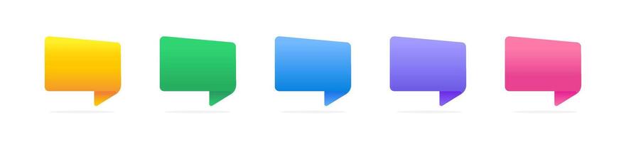 Speech bubble icon set. Quote frame gradient collection. vector