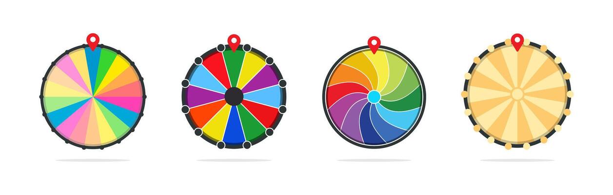 Wheel of fortune roulette illustration.