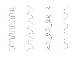 Dashed line set. vector