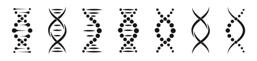 Dna emblem set. Abstract biotechnology concept. vector