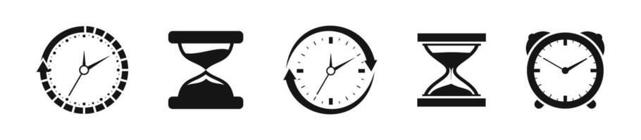 Clock time concept icons. Time management icon set. vector