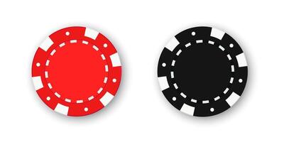 Playing chips icon set. vector