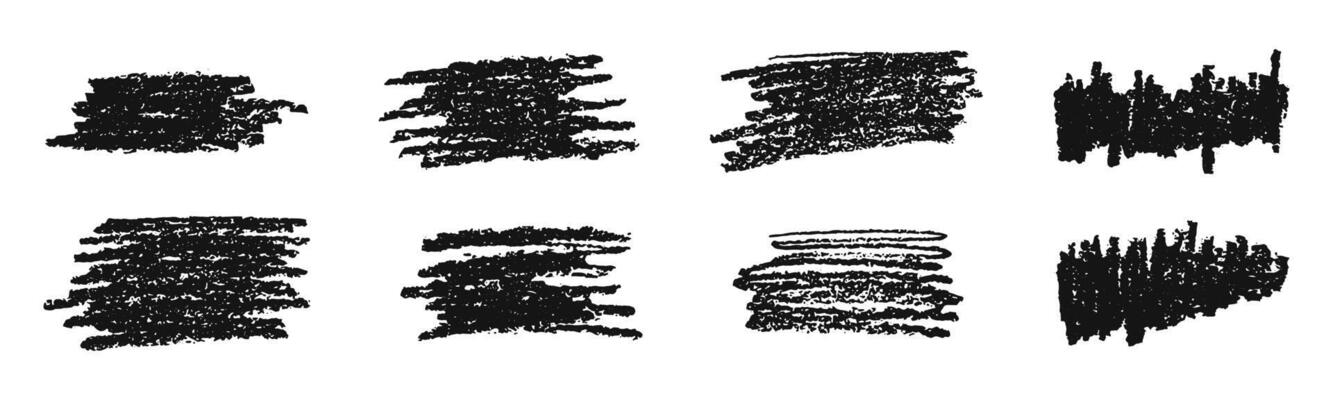 Brush stroke set. Grungy paintbrush collection.