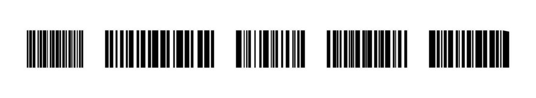 Barcode set. Product information scanning icons. vector