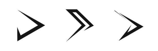 Arrow flat logo set. Arrows motion icons collection. vector