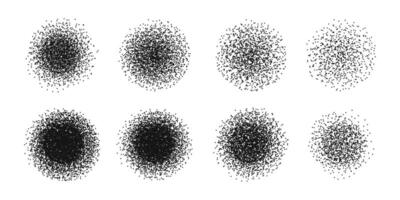 Spray texture set. Brush grunge pattern collection. vector