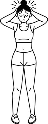 Woman Feeling Exhausted After Exercise.