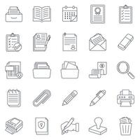 document icons set, Included icons as Book, Calendar, Report, Invoice and more symbols collection, logo isolated illustration vector