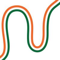 Abstract wave in tricolor of Indian flag of Saffron, white and green, Best for India Independence day designs, Waves design in tricolor vector