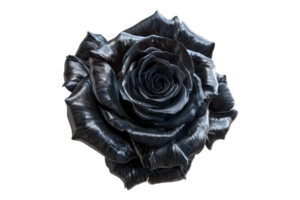 Black rose isolated on transparent background. png