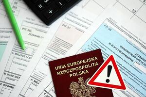 Concept of problems and troubles during tax reporting and taxpaying in poland photo