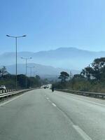 Road on the way to the Andes from Salta, Argentina photo
