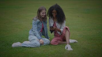 A group of young women enjoying a sunny day together in the park, sharing laughter and camaraderie video