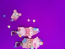 Photo Clips on a purple background