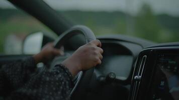 Observing a driver up close in a serene environment brings a sense of relaxation and tranquility video