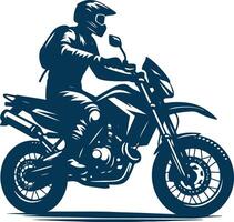 A Rider Silhouette in Motion on a Powerful Machine vector