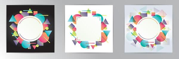 Abstract geometric pattern banner design. Use for modern design, cover, template, decorated, brochure, flyer. Abstract Colorful Shapes Banner Background vector