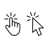 two hand pointing and clicking on a white background vector