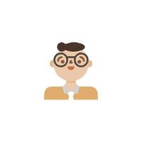 a man with glasses and a smile vector