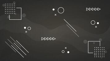 Abstract geometric shapes, graphic element template on gradient background vector