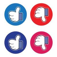 Icon thumb up and thumb down. like or dislike vector