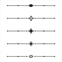 Set of decorative divider elements. Border florish collection vector