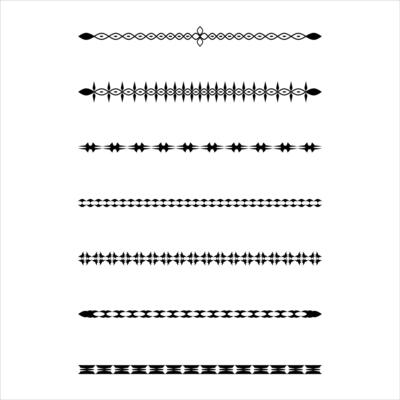 Set of decorative divider elements