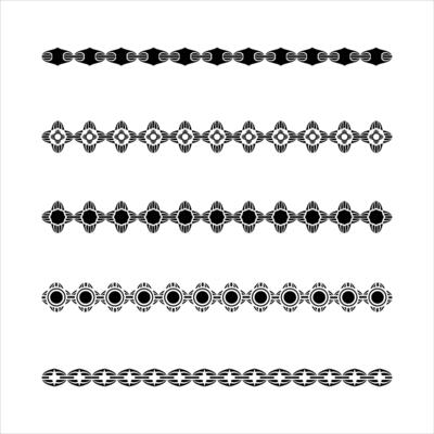 Ornament divider collection.Set of Various Simple Black Divider Design