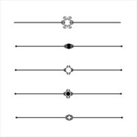 Set of Various Simple Black Divider Design vector