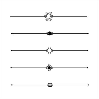 Set of Various Simple Black Divider Design