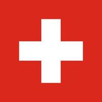 Flag of switzerland with real colors vector
