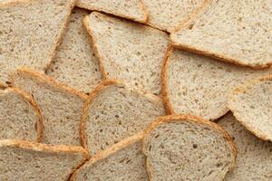 Fresh sliced bread in full frame macro photo