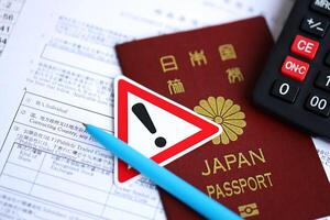 Concept of problems and troubles during tax reporting and taxpaying in Japan photo