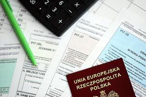 Concept of problems and troubles during tax reporting and taxpaying in poland photo