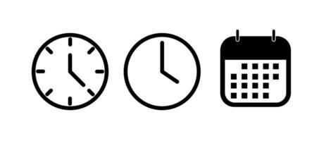 time, and date icon . Event elements isolated on transparent background. Black white illustration vector