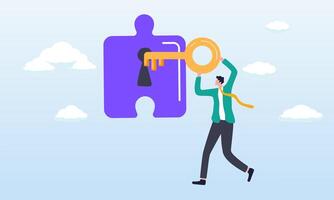 Ready-to-Use Turnkey Solution Unlocking Potential for Customer Success, Solving Problems with Software or Platform. vector
