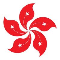Hong Kong flag national element material design vector