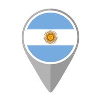 Argentina Flag on Location Pin vector